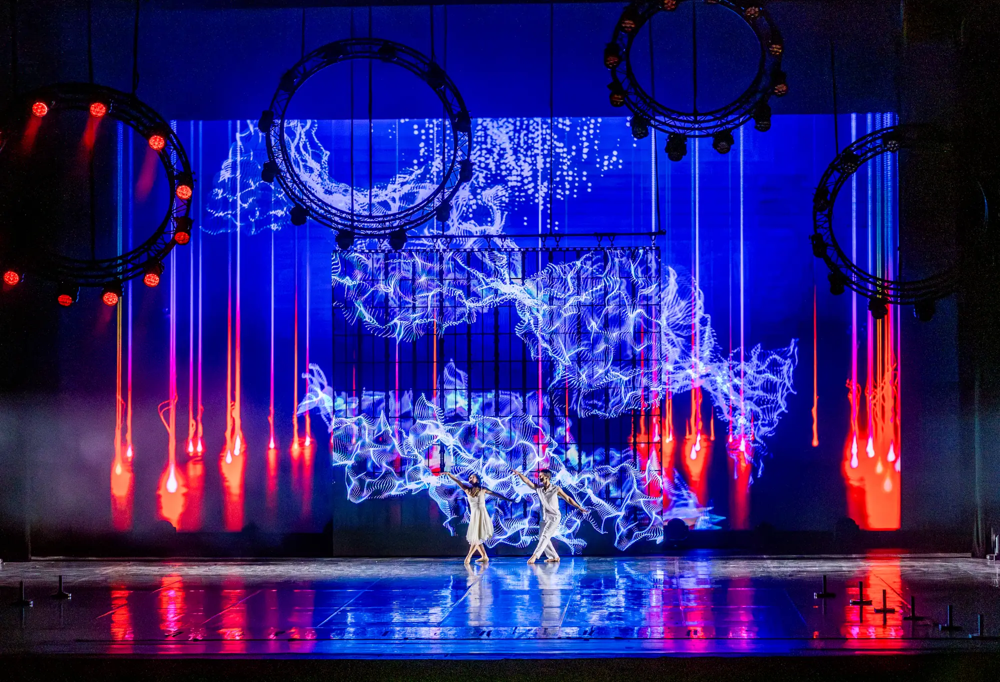 X-Ray Dance Group show multimedialne zsynchronizowana animacja z choreografią pokaz multimedialny Orlen Teatr Wielki 2024 choreografia Anna Milej