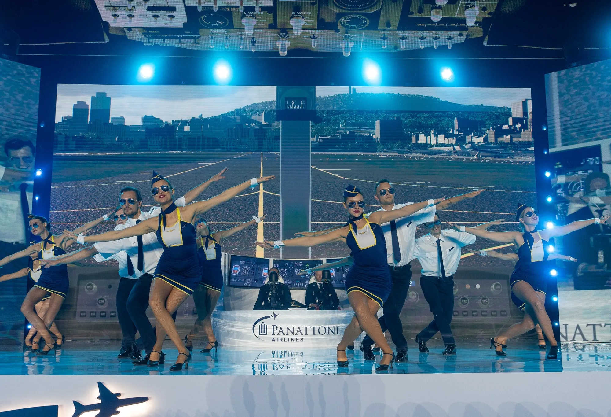 stewardessy taniec tematyczny układ choreograficzny zespół taneczny X-RAY Dance Group choreograf Anna Milej show taneczne event Panattoni Awards Ceremony 2023